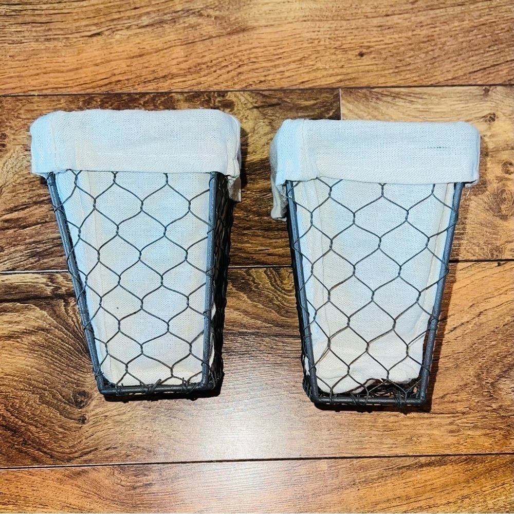 𝅺country Farm House Wire Basket Set - Picture 2 of 3